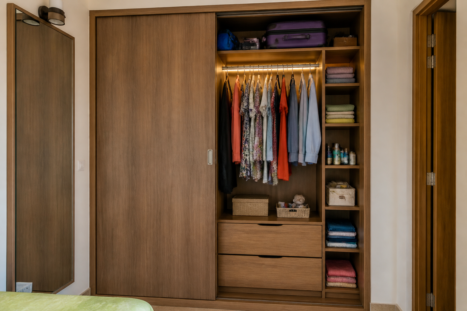 Custom oak wardrobe