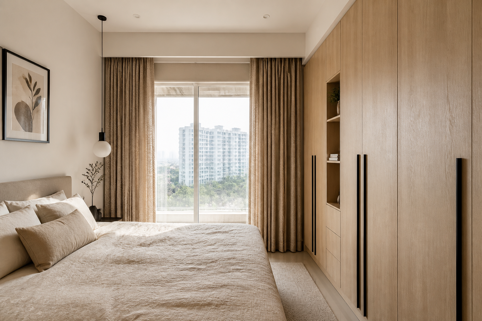 Bedroom interiors in Gurugram